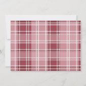 Invitation Pink Bow Teddy Bear Tartan Photo Birthday (Dos)