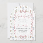 Invitation Pink Bow Wildflower Graduation (Dos)