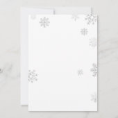 Invitation Pink Bow Winter Onederland Snowflake 1er anniversa (Dos)