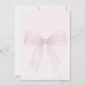 Invitation Pink Bow Winter Snowflake Girl 16th Birthday (Dos)