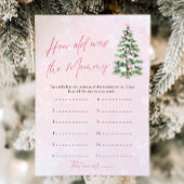 Invitation Pink Bows Christmas Baby Quel Âge A Été Mommy Jeu