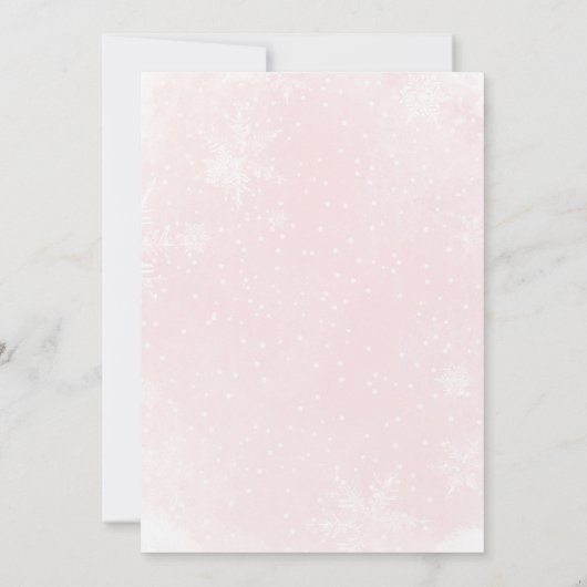 Invitation Pink Bows Christmas Tree Devinez Qui maman ou papa (Dos)