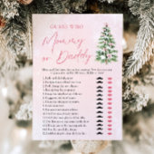 Invitation Pink Bows Christmas Tree Devinez Qui maman ou papa