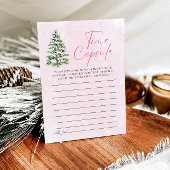 Invitation Pink Bows Noël Baby shower du temps Capsule Jeu