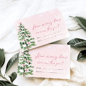 Invitation Pink Bows Noël Combien de Bows Baby shower Jeu