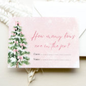 Invitation Pink Bows Noël Combien de Bows Baby shower Jeu