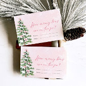 Invitation Pink Bows Noël Combien de Bows Baby shower Jeu