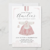 Invitation Pink Boy Hanbok Doljanchi le premier anniversaire (Devant)
