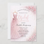 Invitation Pink Bridesmaid Dress Bridal Shower (Devant)