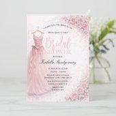 Invitation Pink Bridesmaid Dress Bridal Shower (Debout devant)