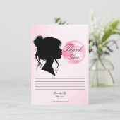 Invitation Pink Bubblegum Dream Candy Land Thank You Card (Debout devant)