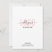 Invitation Pink Business Grand Ouverture Moderne Élégant (Dos)