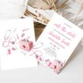 Invitation Pink Call the Shots Nursing Graduation Party