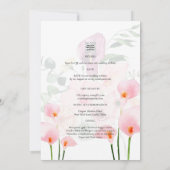 INVITATION PINK CALLA MENTIONNE PHOTO OVERLAY MARIAGE INVITE (Dos)