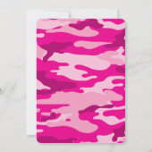 Invitation Pink Camo fille poème baby shower merci note (Dos)
