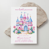 Invitation Pink Candyland Castle 1ère fête d'anniversaire