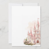 Invitation Pink Castle Kingdom Princess 1er anniversaire (Dos)