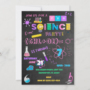 Invitation Pink Chalkboard