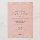 Invitation Pink Champagne Happy New Year Party (Dos)