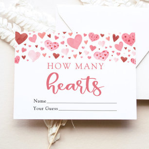 Invitation Pink Chérie Valentine Combien de Coeurs Jeu