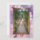 Invitation Pink Cherry Blossoms/ Lavender Photo Box  (Dos)
