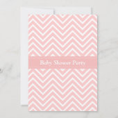 Invitation Pink Chevron Livre à thème Chouette Baby shower (Dos)