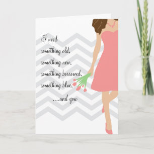 Invitation Pink Chevron Seras-Tu Ma Femme D'Accueil