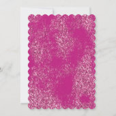 Invitation Pink Chic Glitzy Parties scintillant étincelante 1 (Dos)