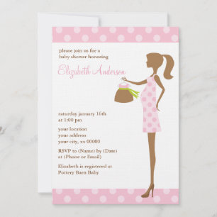 Invitation Pink Chic Maman À Baby shower