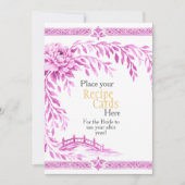 Invitation Pink Chinoiserie Recipe Cards Here Sign (Devant)