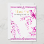 Invitation Pink Chinoiserie "Thank You" Sign (Dos)