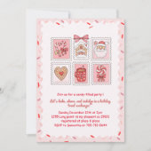 Invitation Pink Christmas Cookie Exchange (Devant)