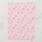 Invitation Pink Christmas Coquette Bow Seamless Pattern (Devant)