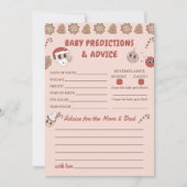 Invitation Pink Christmas Père Noël Baby Predictions Jeu de c (Devant)