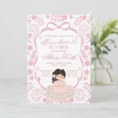Invitation Pink Cielito Lindo Talavera Pattern Presentacion (Debout devant)