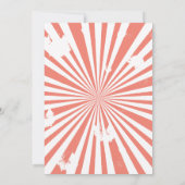 Invitation Pink Circus Carnival bébé Fille douche (Dos)