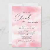 Invitation PinK Cloud Neuf Baby shower (Devant)