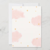 Invitation Pink Cloud Neuf Baby shower fille (Dos)