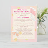 Invitation Pink Cocktail Bachelorette Party (Debout devant)