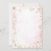 Invitation Pink Coffee Winter Snowflakes Latte Baby Shower (Dos)