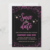 Invitation Pink Company Christmas Party Enregistrer la date G (Devant)