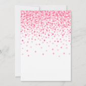 Invitation Pink Confetti Gold Heart ONE Girl First Birthday (Dos)