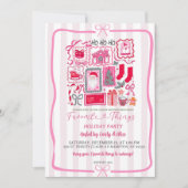 Invitation Pink Coquette Christmas Favorite Things Holiday (Devant)