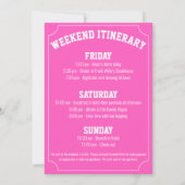Invitation Pink Coquette Country Club Bachelorette Week-end (Dos)