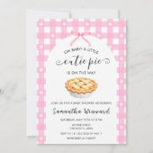 Invitation Pink Coquette Cutie Pie Baby Shower (Devant)