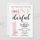 Invitation Pink Coquette n'est pas son anniversaire magnifiqu (Devant)