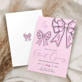 Invitation Pink Coquette vante Feminine Grand Ouverture d'ent