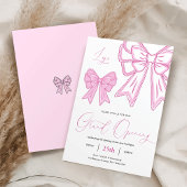 Invitation Pink Coquette vante Feminine Grand Ouverture d'ent