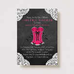 Invitation Pink Corset blanc dentelle Chalkboard Lingerie Dou<br><div class="desc">Pink Corset White Lace Chalkboard Lingerie Douche Annonces Personnalisées.</div>