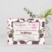 Invitation Pink Cowgirl Baby shower Tutu (Debout devant)